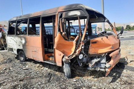 تصادف اتوبوس مسافربری با کامیون در جاده اردبیل - سرچم ۲ کشته برجای گذاشت