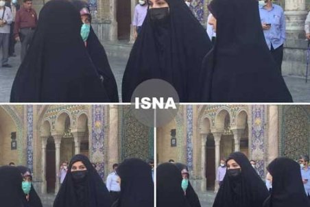 دختر سردار سلیمانی در حرم عبدالعظیم حسنی