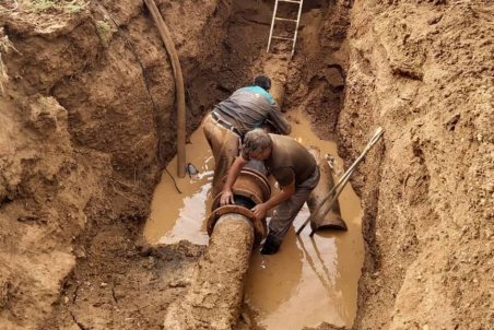مهار حادثه خط آبرساني ياقوت آباد شاهين شهر