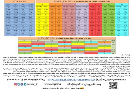 برنامه قطعی برق اصفهان سه شنبه 15 تیر ۱۴۰۰