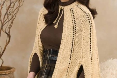 تصاویر شنل های بافتنی  زنانه و دخترانه