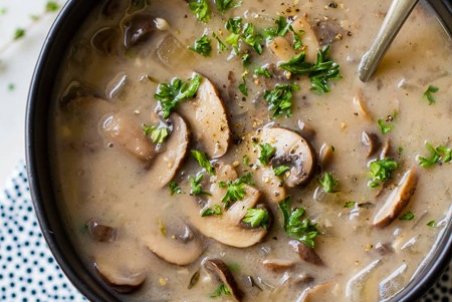 طرز تهیه سوپ قارچ و خامه وگان