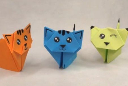 آموزش اوریگامی گربه + فیلم