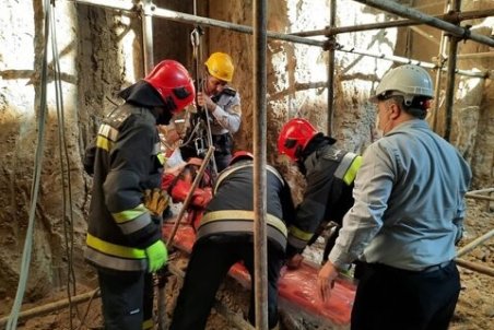 مدفون شدن کارگر ساختمانی ۳۳ ساله در زیر آوار