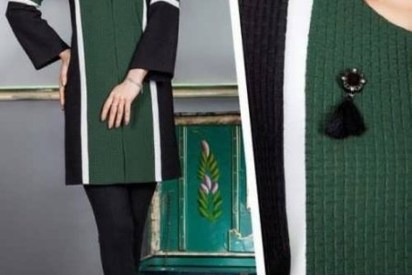 جدیدترین مدل مانتو سبز بسیار شیک