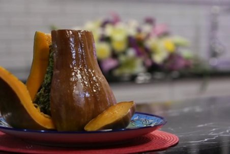 طرز تهیه دلمه کدو حلوایی + فیلم