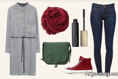 مدل های ست مانتو طوسی