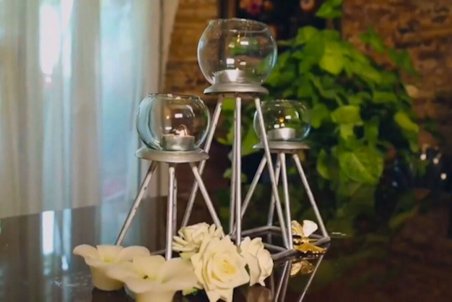 آموزش ساخت جاشمعی با نی کاغذی + فیلم