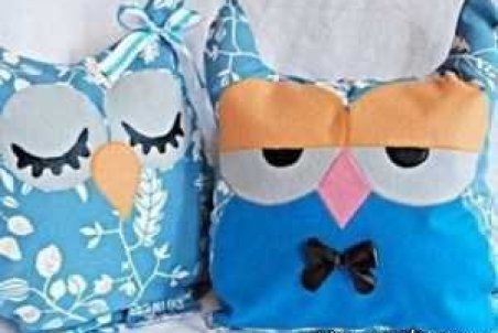 آموزش تصویری عروسک سازی ( جغد بالشتی)