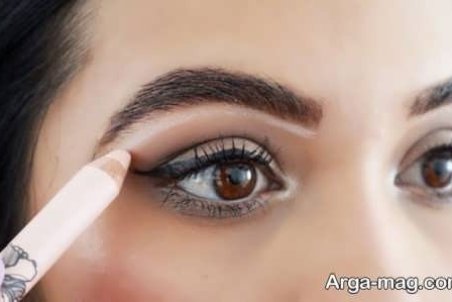 آموزش آرایش چشم با مداد سفید