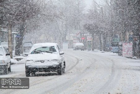 بارش شدید برف در محور دامنه- خوانسار