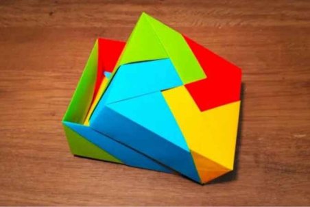 روش ساخت اوریگامی جعبه هدیه + فیلم