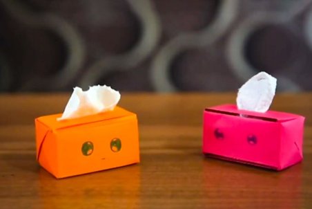 روش ساخت اوریگامی جعبه دستمال کاغذی + فیلم