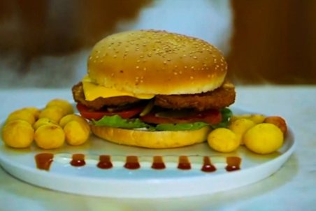 طرز تهیه برگر بادمجان + فیلم