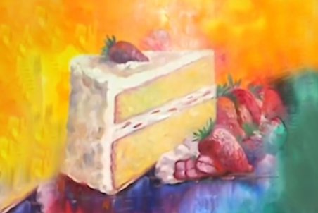 آموزش نقاشی آبستره روی بوم + فیلم