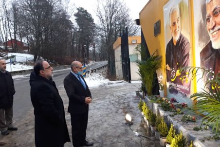 برگزاری مراسم پرشور اهدای گل و ادای احترام به شهید سلیمانی در سوئد