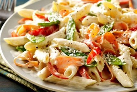 طرز تهیه پاستا کدو با سس پنیر + فیلم