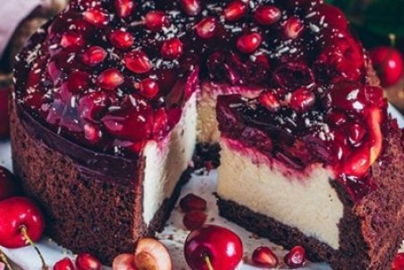 طرز تهیه کیک ژله و انار + فیلم