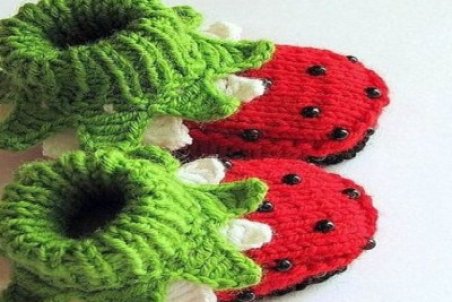 آموزش بافت پاپوش یلدایی برای نوزادان + فیلم