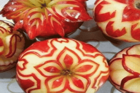 آموزش حکاکی روی سیب + فیلم