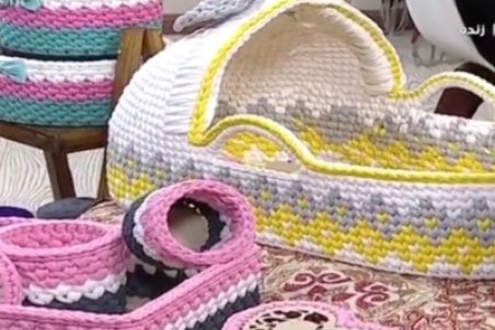 آموزش بافت ساک حمل نوزاد تریکو + فیلم