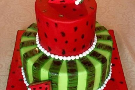 مدل های کیک هندوانه ای شب یلدا