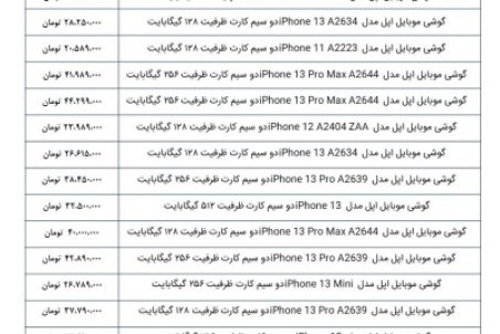 قیمت گوشی‌های اپل امروز ۴ دی‌ماه ۱۴۰۰+ جدول