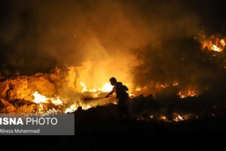 حریق در تالاب میانگران / تلاش برای جلوگیری از سرایت آتش به دیگر نقاط