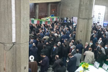 پیکر پاک دو شهید گمنام در وزارت کشور تشییع شد