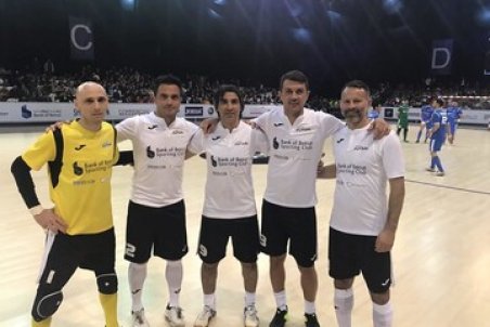 سرمربی تیم ملی فوتسال ایران در کنار گیگز و مالدینی/عکس