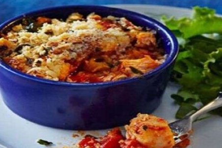 طرز تهیه گراتن ماهی و قارچ + فیلم