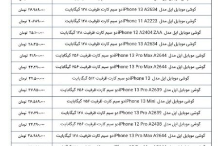 قیمت گوشی‌های اپل امروز ۱۳ دی‌ماه ۱۴۰۰+ جدول