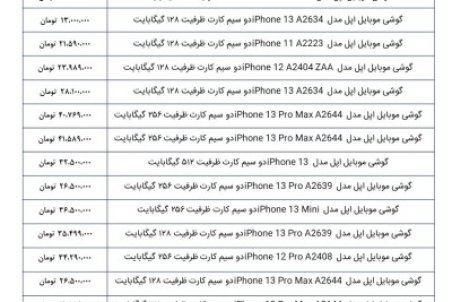 قیمت گوشی‌های اپل امروز ۱۸ دی‌ماه ۱۴۰۰+ جدول