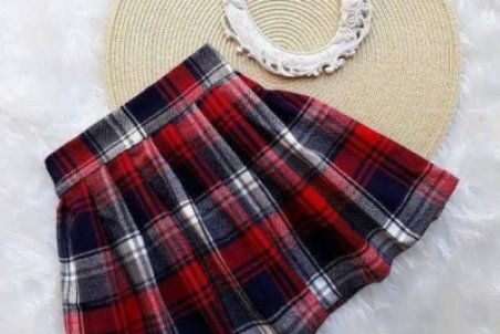 جدیدترین مدل دامن چهارخانه بچه گانه