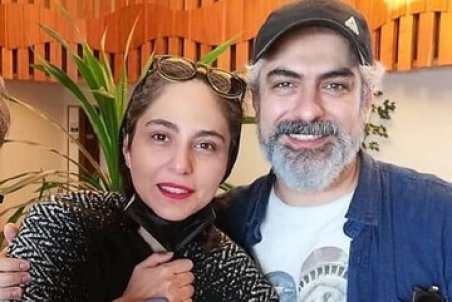 عکس یادگاری مهدی پاکدل و همسرش در جشنواره فجر