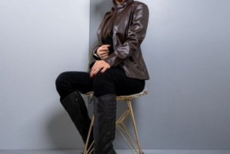 استایل چرم زمستانی زنانه