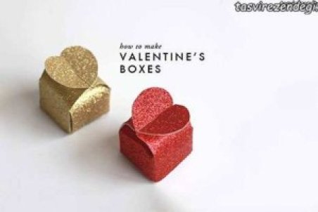 آموزش تصویری ساخت جعبه هدیه ولنتاین