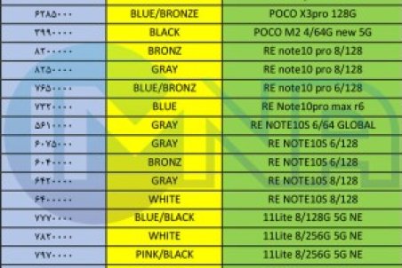 قیمت روز گوشی‌ شیائومی 30 بهمن 1400
