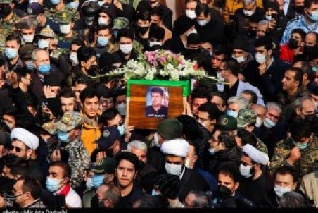 تشییع شهدای سانحه سقوط جنگنده در تبریز