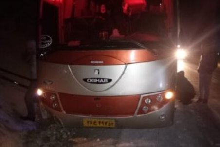 آتش‌سوزی اتوبوس«یزد _ آبادان» در محدوده یاسوج