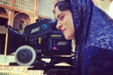 ژست متفاوت غزل شاکری در پشت صحنه جیران