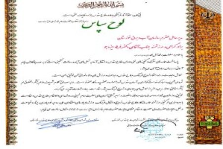 از تلاش های مدیرعامل سازمان آب و برق خوزستان در ترویج فرهنگ ایثار، مقاومت و جهاد تقدیر شد